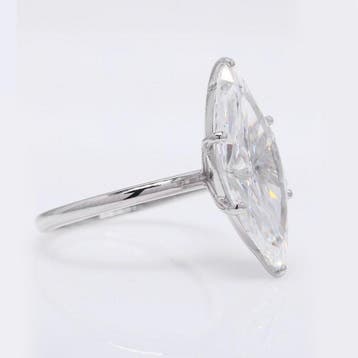 Zonder minimumprijs - Ring Platina - 7.20ct. tw. Diamant, Handtassen en Accessoires, Ringen, Nieuw