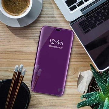 Oppo Reno 2 Smart Spiegel Flip Case Cover Hoesje Paars, Verzenden