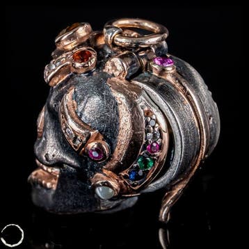 Exclusieve edelsteenloupe van puur zilver – brillanten,