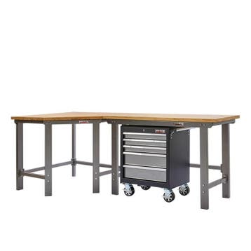 Werkbank hoekopstelling - Hoek werkbank 260 cm lang grijs, Doe-het-zelf en Bouw, Ophalen of Verzenden, Nieuw