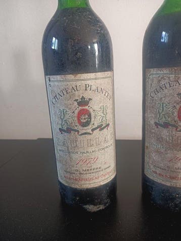 1979 Château Plantey - Pauillac - 3 Flessen (0.75 liter), Verzamelen, Nieuw