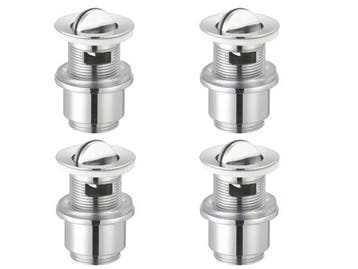 Veiling - 4x Beaux design wastafelplug 1 1/4 Lilas chroom, Nieuw