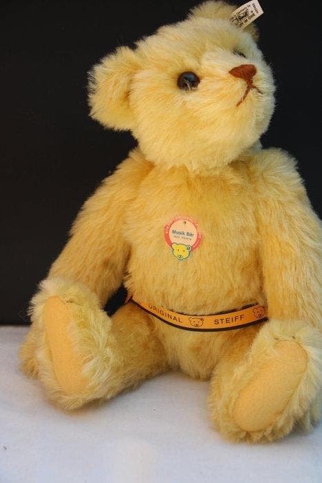 Steiff Teddybeer muziekbeer 1992, EAN 407482 - Teddybeer -, Antiek en Kunst, Antiek | Speelgoed