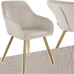 2dekans | tectake® Eetkamerstoel Marilyn - Met Armleuningen, Ophalen of Verzenden, Nieuw