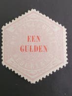 Nederland 1877 - 1 Gulden Telegramzegel met Attest H., Gestempeld