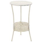vidaXL Bistrotafel vintage stijl rond 40x70 cm metaal wit, Verzenden, Nieuw