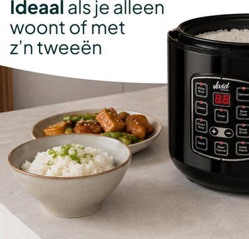 Rijstkoker 1.5L stomer - PFAS-vrij - Slowcooker met Timer, Verzenden, Zo goed als nieuw