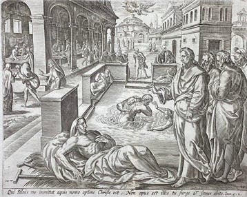 Johannes Wierix (1539 - 1620) - Cristo guarisce il