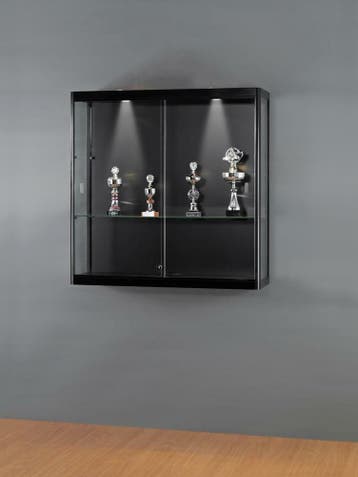 *TIP*  Luxe vitrinekast zwart 100 cm wandkast, Ophalen of Verzenden
