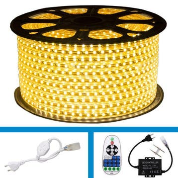 LED Strip Warm wit - 20 meter in een ROL - 220V - 5050 SMD, Ophalen of Verzenden