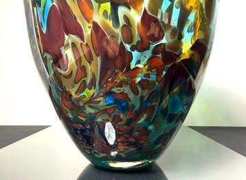Maxence Parot - Vaas - Unieke vaas met kleuren en opaline 28