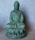 Statue, Boeddha standbeeld 6 kg - 30.5 cm - Bronze, Antiek en Kunst