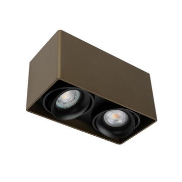 Spots opbouw Bjorn 2 Opbouwspot Brons Binnenverlichting, Huis en Inrichting, Verzenden, Nieuw