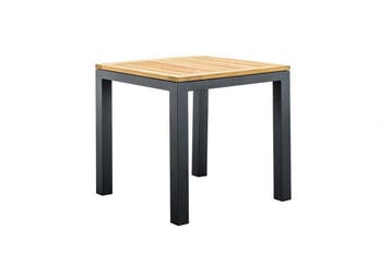 Suns Monte Vari tuintafel antraciet met teak blad 90 x 90 cm, Nieuw