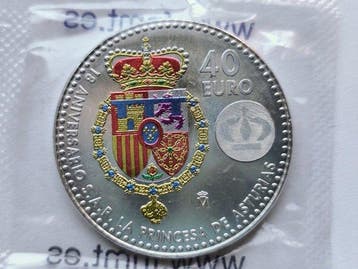 Spanje. 40 Euro / 1g Silver Bar Various Years (3 items)