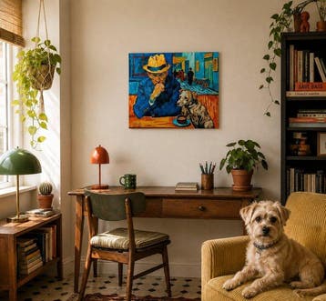 Christophe Ghesquiere (1968) - Van Gogh au café, Antiquités & Art
