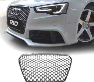 Calandre Pour Audi A5 12-16 Look Rs5 Noir Chromé, Verzenden