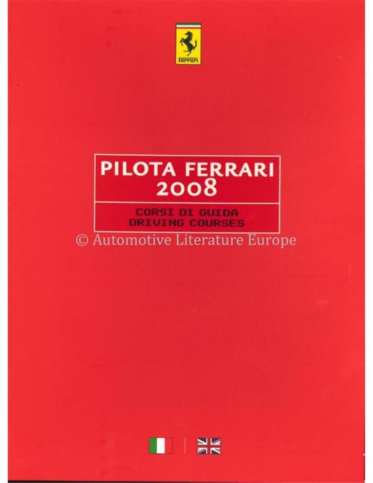 2008 FERRARI PILOTA BROCHURE ITALIAANS / ENGELS, Boeken, Auto's | Folders en Tijdschriften