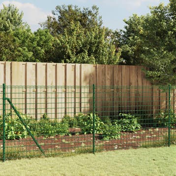 vidaXL Draadgaashek met flens 0,8x25 m groen, Verzenden, Nieuw