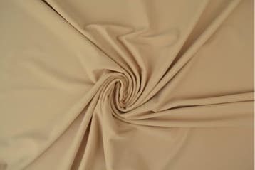 10 meter lycra stof - Licht beige - 155cm breed, Overige materialen, Verzenden, 120 cm of meer, Beige