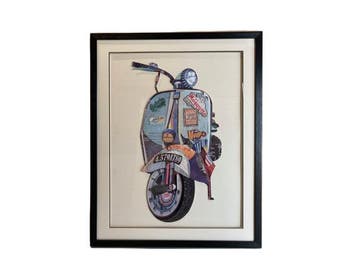 Veiling - 3D schilderij Vespa, Maison & Meubles