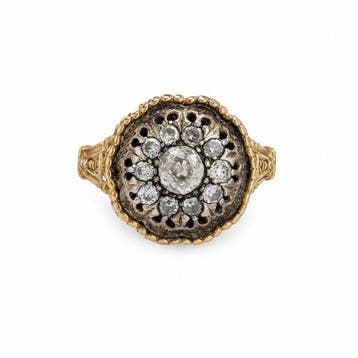 Bague - 19,2 carats Or jaune Diamant (Naturelle) - Diamant, Handtassen en Accessoires, Ringen, Nieuw