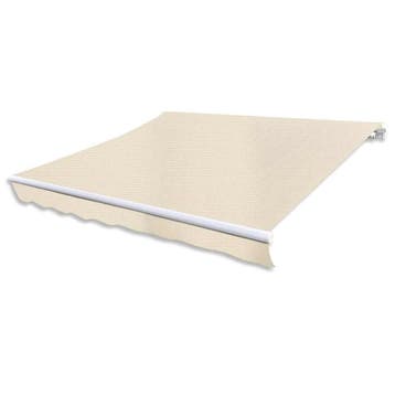 vidaXL Luifel gemotoriseerd uitschuifbaar 400 cm crème, Verzenden