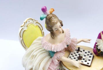 Kaiser & Co - Beeldje,  Joueurs dechecs  - 15.5 cm -