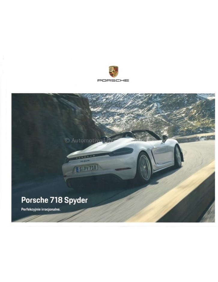 2020 PORSCHE 718 SPYDER HARDCOVER BROCHURE POOLS, Livres, Autos | Brochures & Magazines, Enlèvement ou Envoi