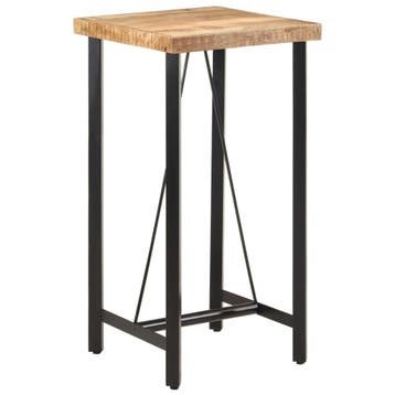 vidaXL Bartafel 55x55x107 cm massief mangohout en ijzer, Huis en Inrichting, Verzenden, Nieuw