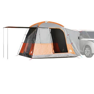 vidaXL Autotent 4-persoons waterdicht grijs en oranje, Verzenden, Nieuw