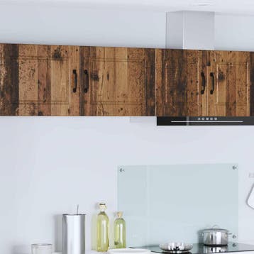 vidaXL Wandkast PORTO 2 st Oudhout Bewerkt hout, Huis en Inrichting, Verzenden, Nieuw