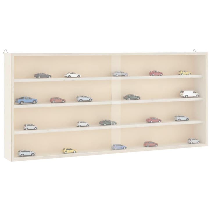 vidaXL Houten vitrinekast met deuren 80x8,5x37cm, Huis en Inrichting, Kasten | Wandmeubels, Nieuw, Verzenden