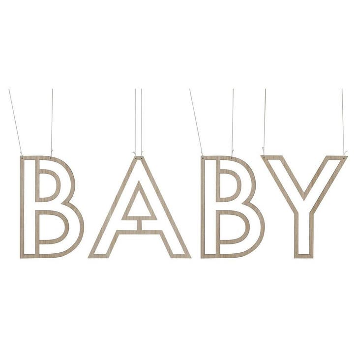 Hangdecoratie Baby Hout, Hobby en Vrije tijd, Feestartikelen, Nieuw, Verzenden