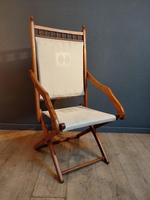 Stoel - Beuken - Campagne - Klapstoel, Antiek en Kunst, Curiosa en Brocante