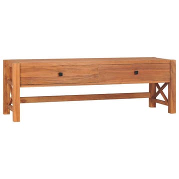 vidaXL Tv-meubel 140x40x45 cm teakhout, Verzenden