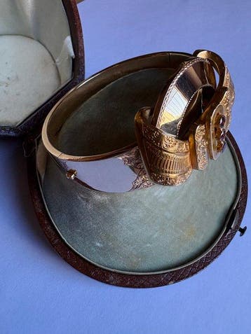 Bracelet - 9 carats Or jaune Grenat, Bijoux, Sacs & Beauté