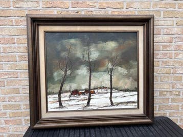 Gaston Rossignol (1934-2013) - Winterlandschap