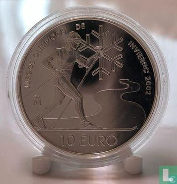 Spanje 10 euro 2002 (PROOF) Winter Olympics in Salt Lake..., Postzegels en Munten, Munten | Europa | Euromunten, Verzenden, Goud