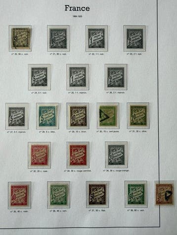 Frankrijk - Collectie Taxe, waaronder Yvert 3, 4, 20.., in