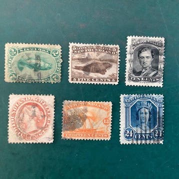 Newfoundland 1865 - Dieren en persoonlijkheden - SG 25/30