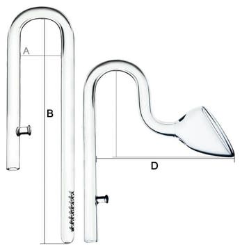 Glas uitrstroom Lily pipe glas set, Verzenden, Nieuw