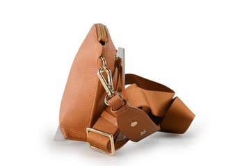 Crinkles Schoudertas Bruin, Handtassen en Accessoires, Tassen | Damestassen, Verzenden, Zo goed als nieuw, Bruin