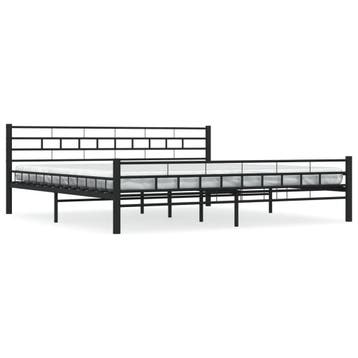 Bedframe staal 200x200 - 61% Korting! Retour Deal, Verzenden, Zwart, Tweepersoons, Zo goed als nieuw