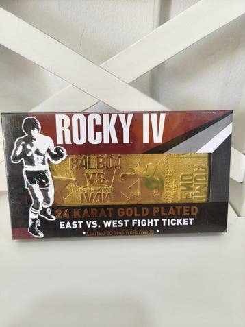 Rocky - - Accessoire de film Billet de combat réplique dorée