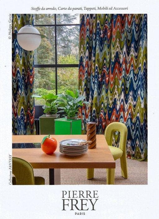 New set of four cushions. Two of them made with PIERRE FREY, Antiquités & Art, Tapis & Textile