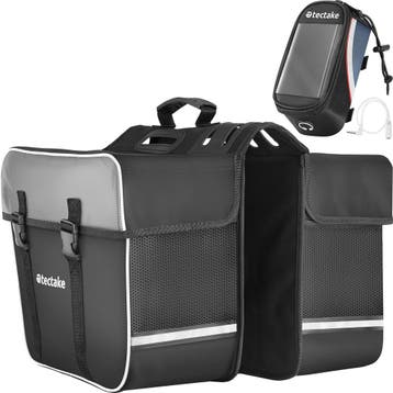 tectake Set fietstas George en frametas, waterafstotend - 20, Fietsen en Brommers, Fietsaccessoires | Overige Fietsaccessoires