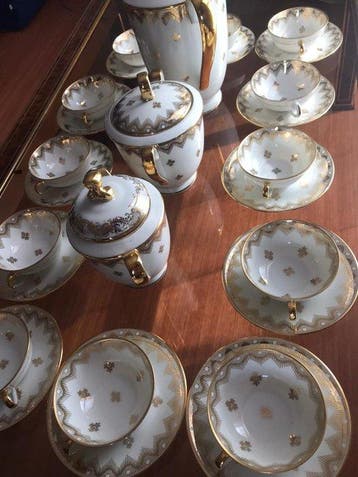 Limoges - Service à café - Porcelaine, Antiquités & Art