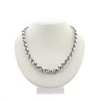 Witgouden jasseron schakelcollier (Ketting), Ophalen of Verzenden, Gebruikt, Overige kleuren, Goud