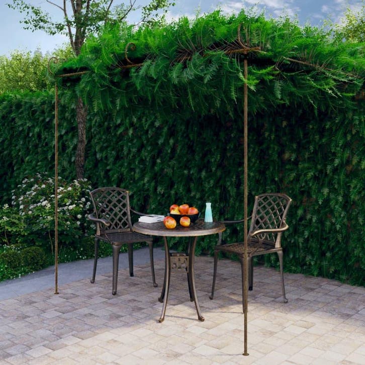 vidaXL Tuinpergola 3x3x2,5 m ijzer antiekbruin, Jardin & Terrasse, Poteaux, Poutres & Planches, Envoi